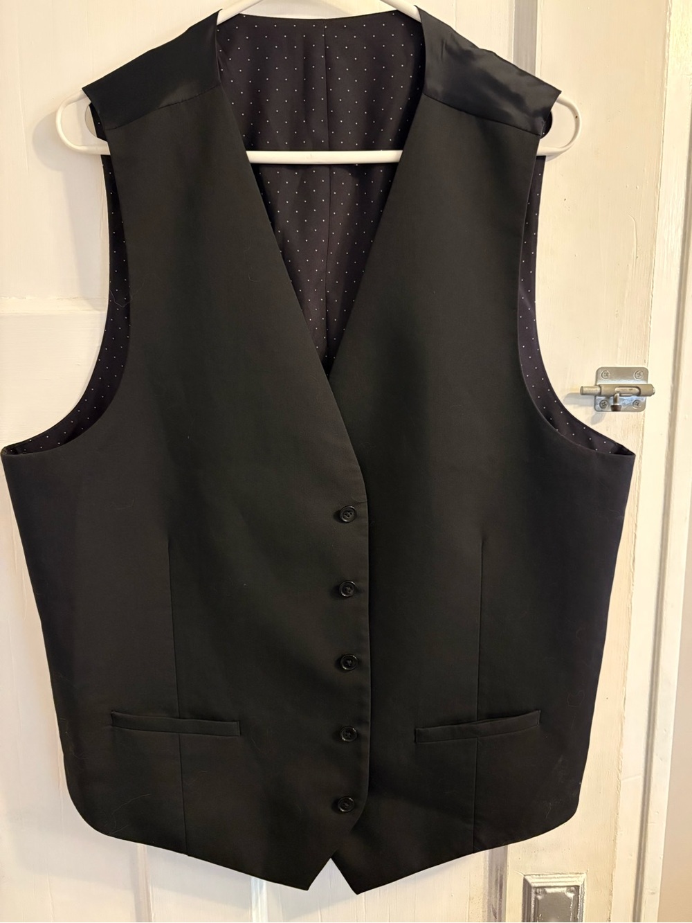 Apt. 9 Men’s Black Vest with Polka Dot Lining